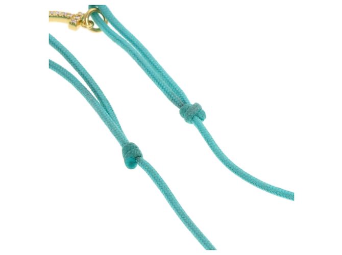 Tiffany T Bracciale in corda blu mini diamante T Smile di Tiffany & Co. - vista 4