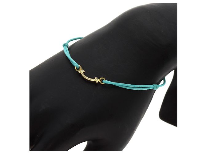 Tiffany T Bracciale in corda blu mini diamante T Smile di Tiffany & Co. - vista 5