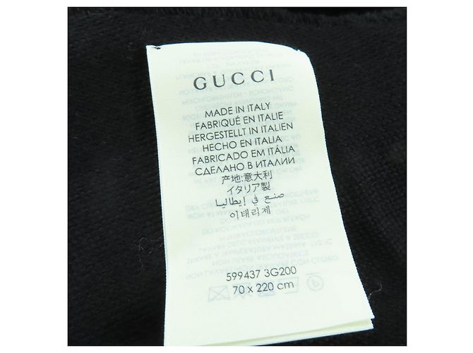 Sciarpa in lana Gucci Stall Nero - vista 9