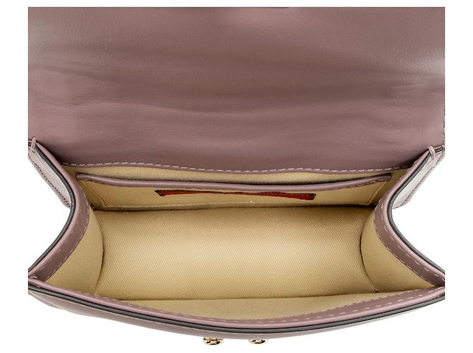 Valentino Garavani Mini borsa a spalla Glam Lock in pelle Valentino Porpora - vista 6