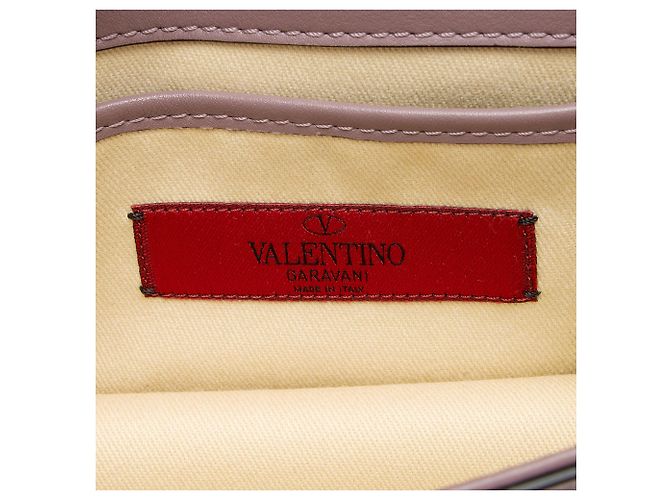 Valentino Garavani Mini borsa a spalla Glam Lock in pelle Valentino Porpora - vista 7