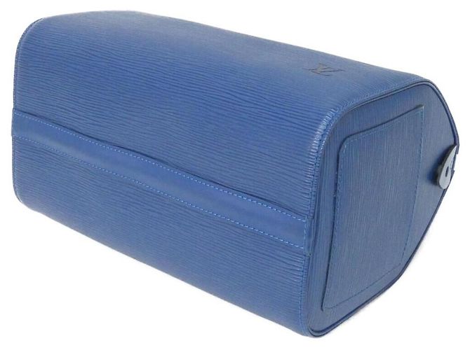 Borsa Boston Epi Speedy in pelle Louis Vuitton Blu - vista 2