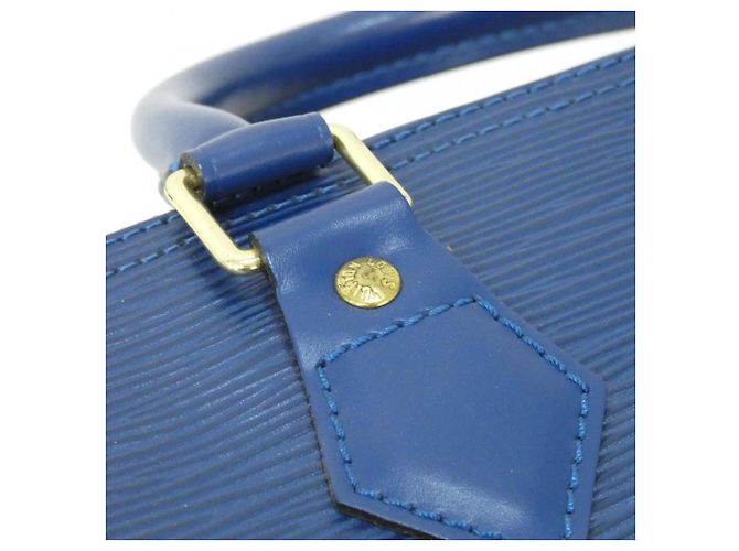 Borsa Boston Epi Speedy in pelle Louis Vuitton Blu - vista 4