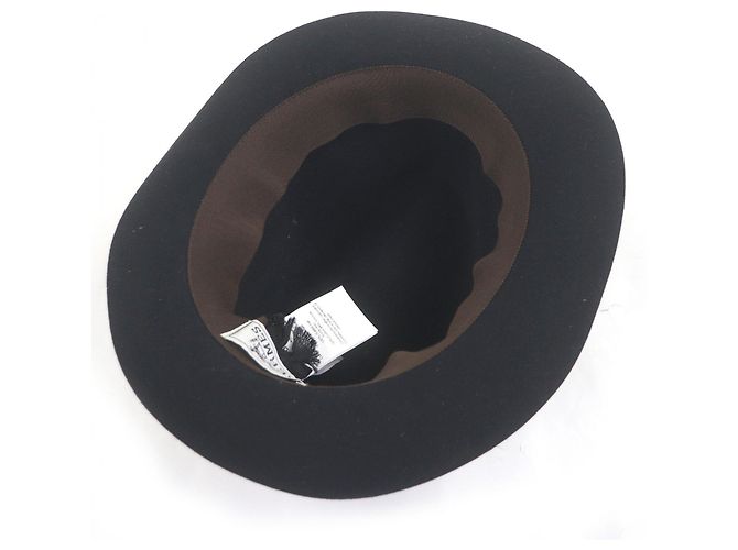 Cappello in feltro Lapin della serie Button di Hermès Nero - vista 4