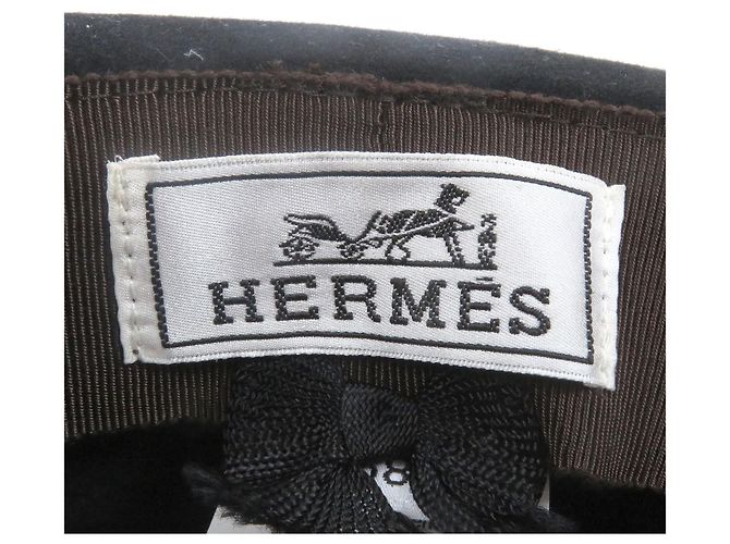 Cappello in feltro Lapin della serie Button di Hermès Nero - vista 5