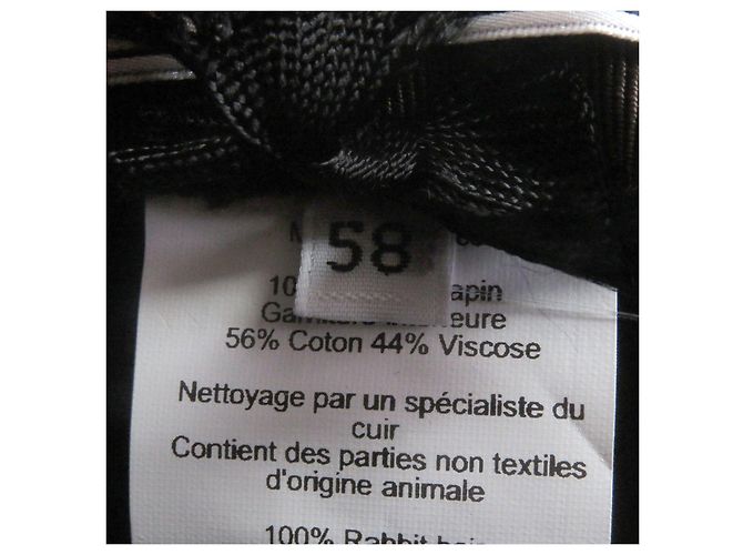 Cappello in feltro Lapin della serie Button di Hermès Nero - vista 6