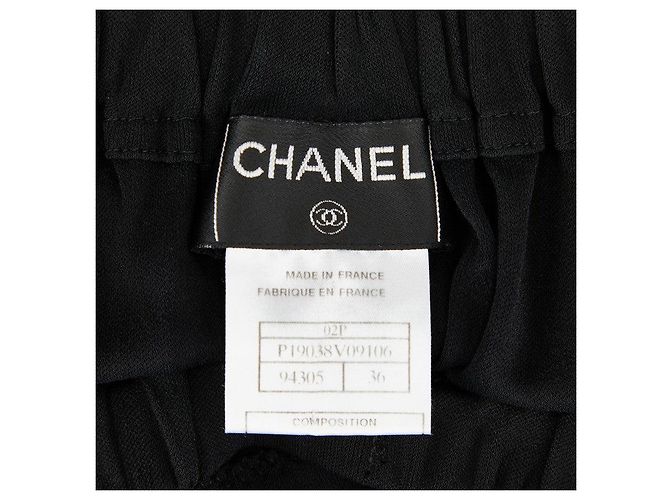 Timeless Gonna in rayon lunghezza ginocchio Chanel Nero - vista 3