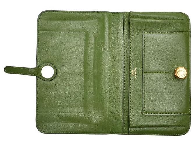 Portafoglio Dogon Swift di Hermès Verde - vista 10
