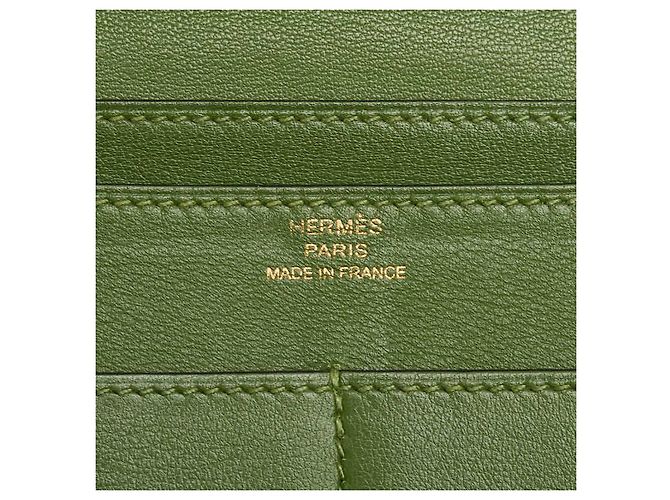 Portafoglio Dogon Swift di Hermès Verde - vista 14