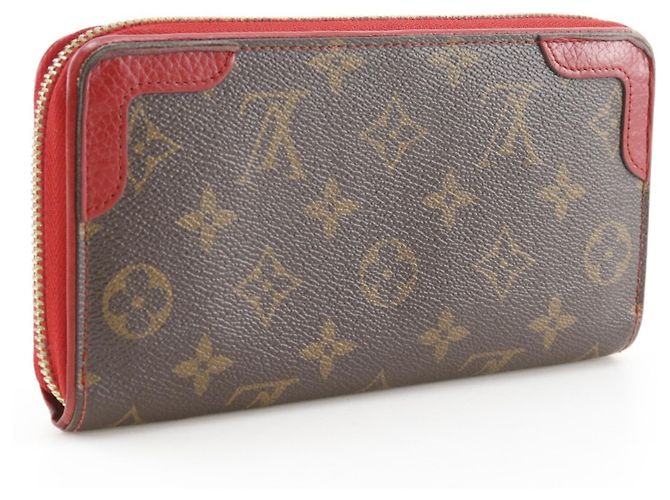 Louis Vuitton Zippy Wallet Retiro Long Braun Rot Fuschia - Ansicht 3