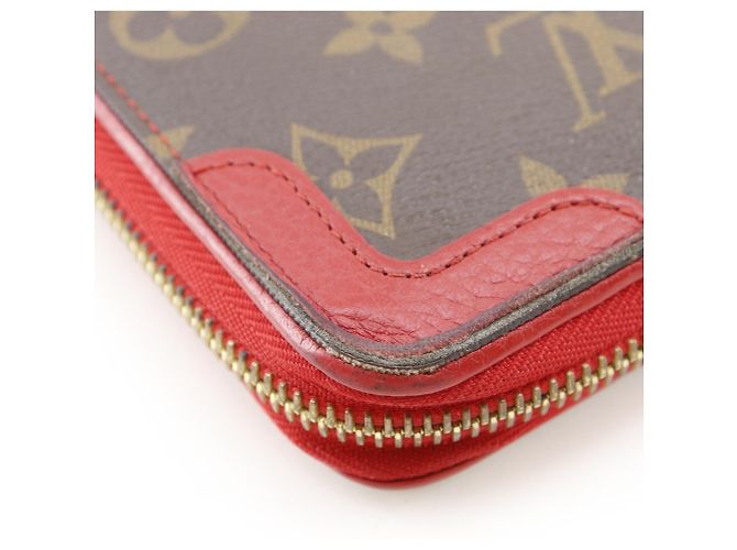 Louis Vuitton Zippy Wallet Retiro Long Braun Rot Fuschia - Ansicht 6