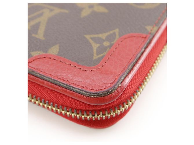 Louis Vuitton Zippy Wallet Retiro Long Braun Rot Fuschia - Ansicht 7