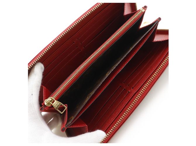 Louis Vuitton Zippy Wallet Retiro Long Braun Rot Fuschia - Ansicht 8
