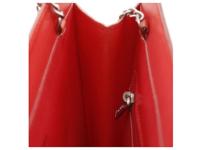 Borsa a spalla con catena olografica Chanel Rosso - vista 16