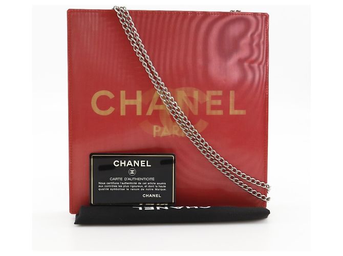 Borsa a spalla con catena olografica Chanel Rosso - vista 20