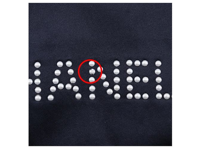 Borsa a spalla con logo di perle Chanel Nero - vista 7
