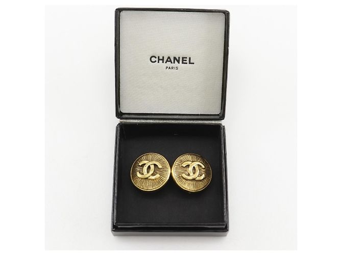 Orecchini vintage a clip Coco Mark di Chanel D'oro - vista 13