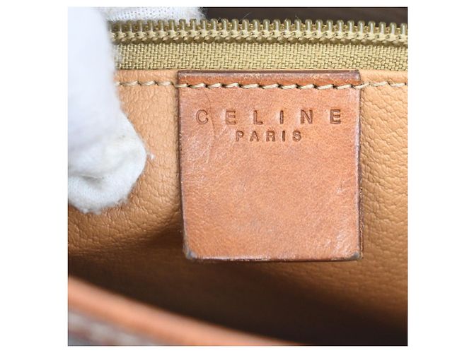 Céline Celine Vintage Macadam Canvas und Leder Braun - Ansicht 6