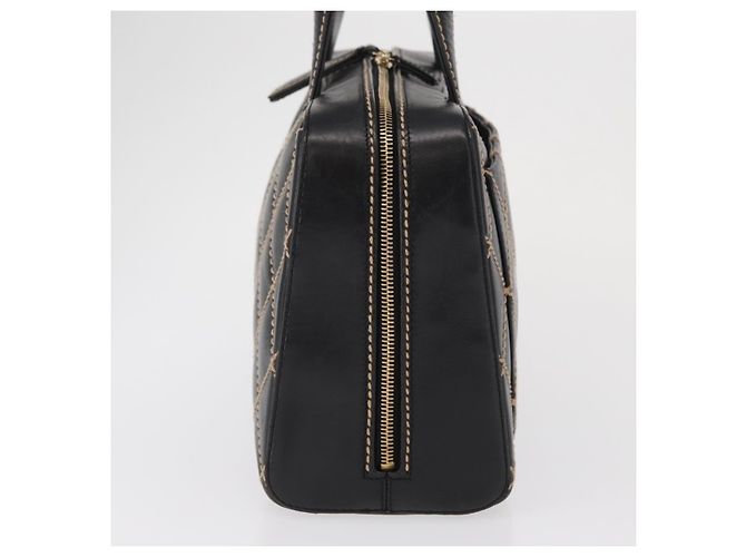 Chanel Surpique Boston Quilted Leather Large Negro - vista 3