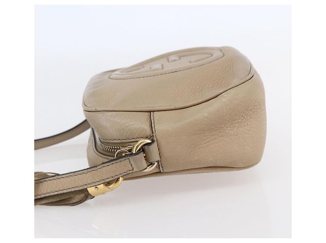 Borsa a tracolla Gucci Soho Disco in pelle piccola Beige - vista 3