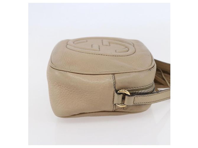Borsa a tracolla Gucci Soho Disco in pelle piccola Beige - vista 4