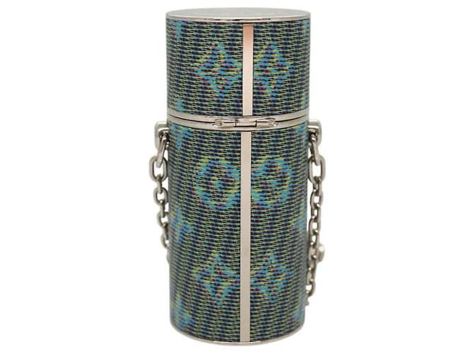 Custodia per rossetto Louis Vuitton con catena Damier Monogram LV Pop Canvas Blu - vista 2