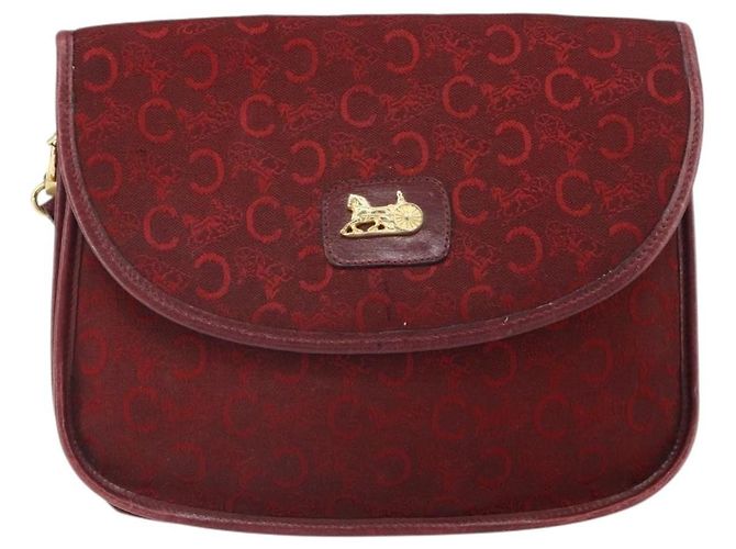 Céline Borsa a spalla Celine C Sulky in tela Rosso - vista 2
