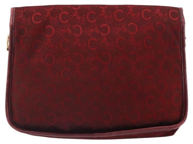 Céline Borsa a spalla Celine C Sulky in tela Rosso - vista 3