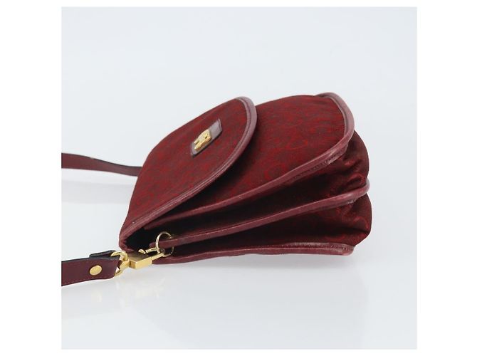 Céline Borsa a spalla Celine C Sulky in tela Rosso - vista 5
