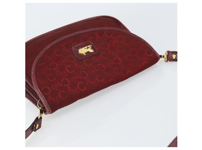 Céline Borsa a spalla Celine C Sulky in tela Rosso - vista 6