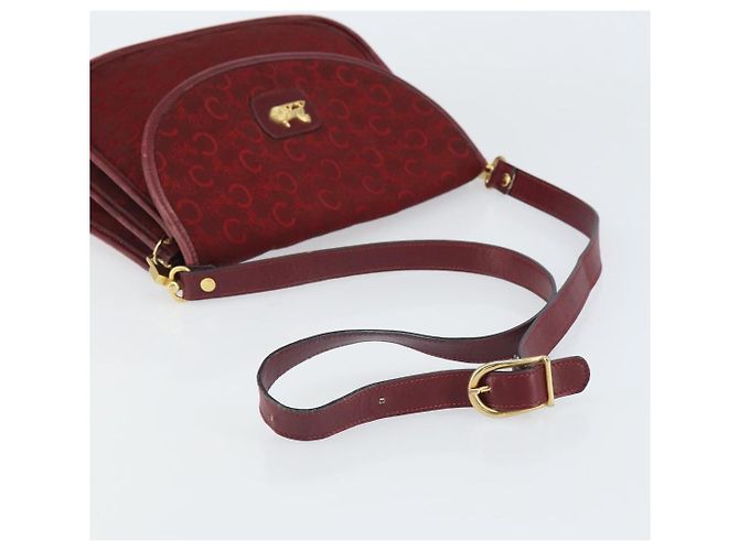 Céline Borsa a spalla Celine C Sulky in tela Rosso - vista 7
