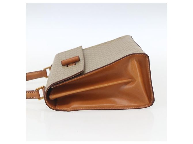 Céline Sac à main vintage Macadam en toile et cuir Celine Beige - vue 3