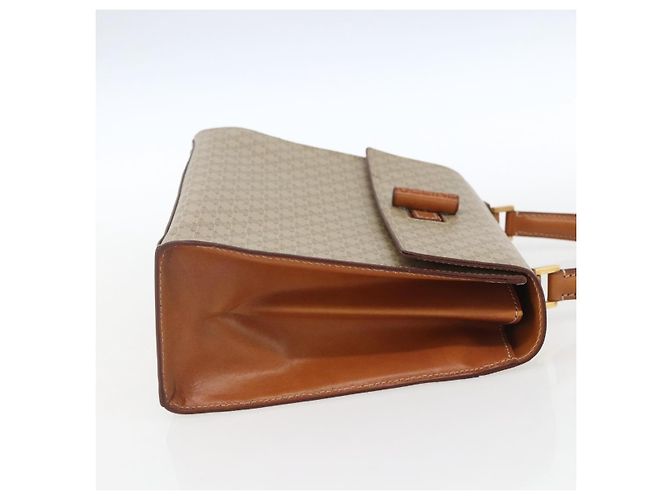 Céline Sac à main vintage Macadam en toile et cuir Celine Beige - vue 4
