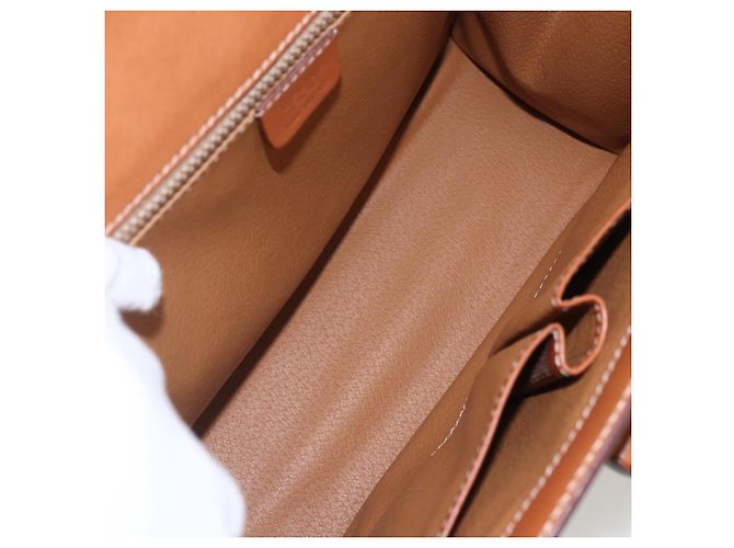 Céline Sac à main vintage Macadam en toile et cuir Celine Beige - vue 5