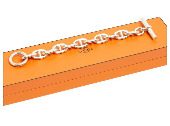 Bracciale Hermès Chaine d'Ancre GM Taglia S M Argento Maxi Catena - vista 5