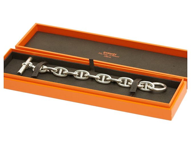 Bracciale Hermès Chaine d'Ancre GM Taglia S M Argento Maxi Catena - vista 6