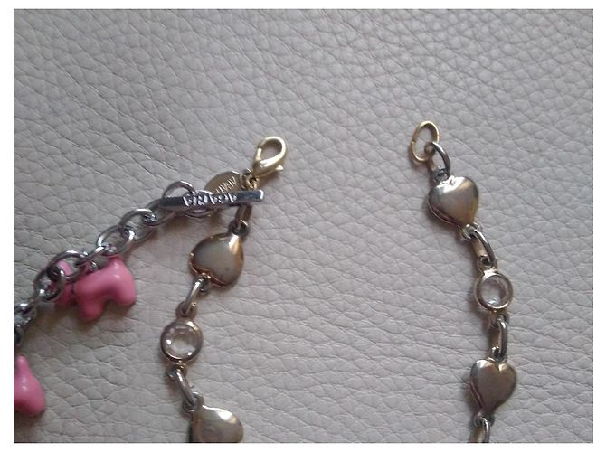Autre Marque Bracciali Agatha Westie in Ceramica Rosa e Cuori Dorati - vista 2