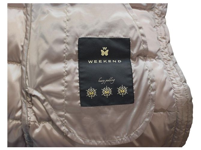 Casaco de down acolchoado bege Weekend Max Mara com cinto e capuz – Tamanho IT 44 - vista 4