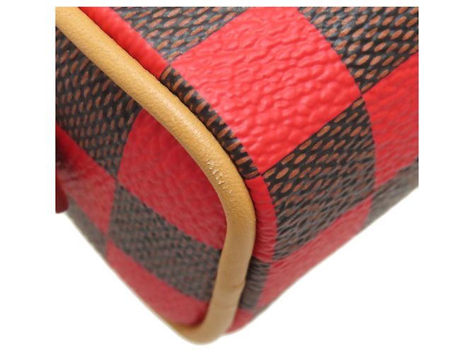 Pochette Accessorio Mini Speedy Damier Pop di Louis Vuitton Rosso Damier ebene - vista 13