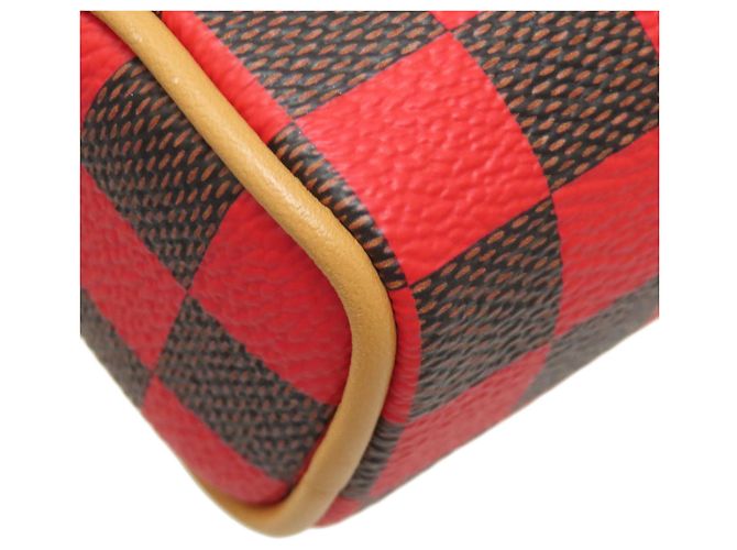 Pochette Accessorio Mini Speedy Damier Pop di Louis Vuitton Rosso Damier ebene - vista 15