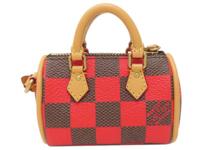 Pochette Accessorio Mini Speedy Damier Pop di Louis Vuitton Rosso Damier ebene - vista 2