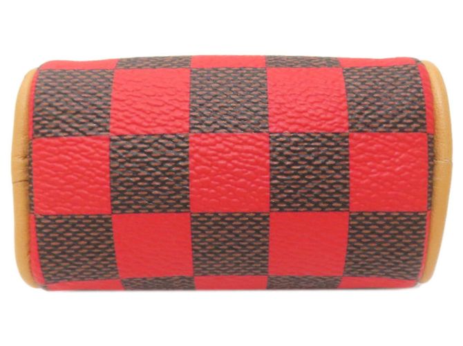 Pochette Accessorio Mini Speedy Damier Pop di Louis Vuitton Rosso Damier ebene - vista 4