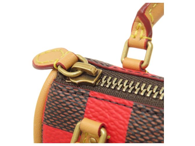 Pochette Accessorio Mini Speedy Damier Pop di Louis Vuitton Rosso Damier ebene - vista 9