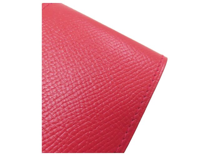 Astuccio per penna in pelle Courchevel Hermès in rosso - vista 10