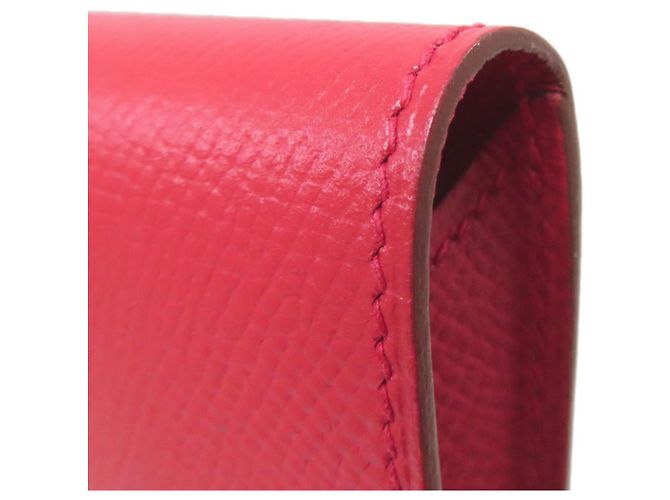 Astuccio per penna in pelle Courchevel Hermès in rosso - vista 13