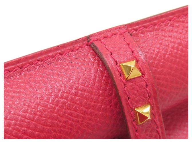 Astuccio per penna in pelle Courchevel Hermès in rosso - vista 8