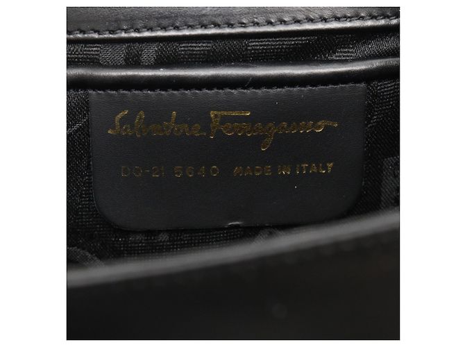 Pochette in pelle nera Salvatore Ferragamo Nero - vista 19