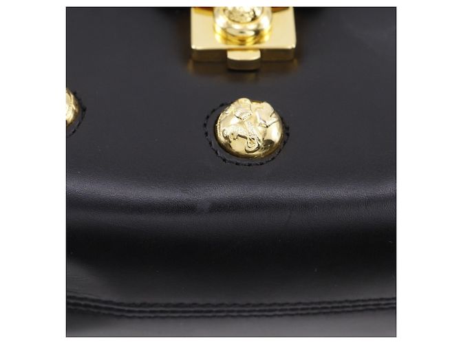 Pochette in pelle nera Salvatore Ferragamo Nero - vista 9