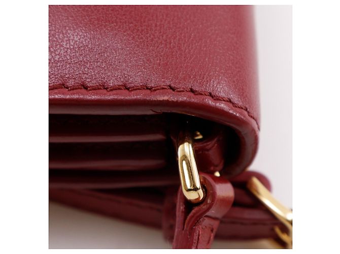 Borsa a spalla in pelle rossa Burberry Rosso - vista 10