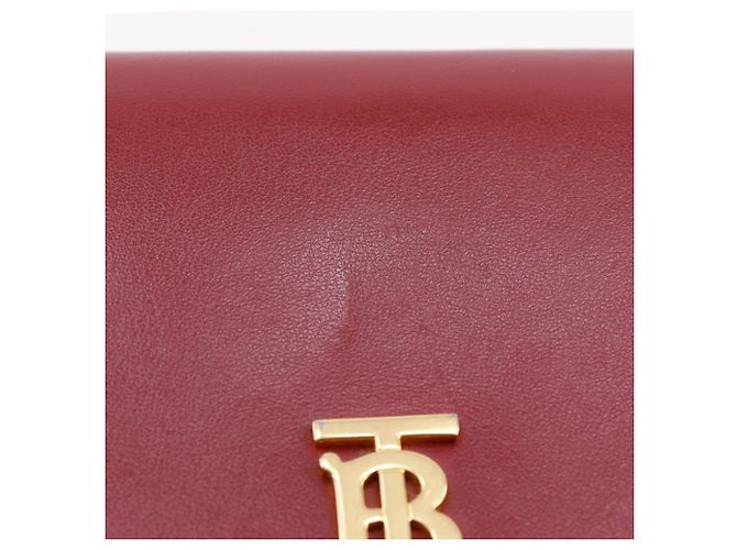 Borsa a spalla in pelle rossa Burberry Rosso - vista 12